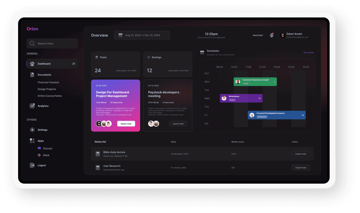 hero dashboard